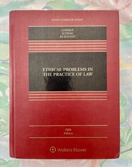Aspen Casebook Series Ethical Problems in the Practice of Law 5th Edition Used