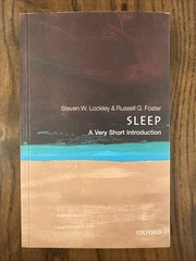 SLEEP A Very Short Introduction – Paperback – Lockley & Foster NEW