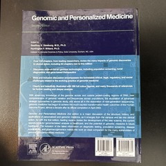 Genomic and Personalized Medicine 2nd Edition Vol 2 Hardcover 2012 Ginsburg