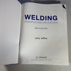 Welding: Principles and Applications 9th Edition Hardcover Jeffus, Larry