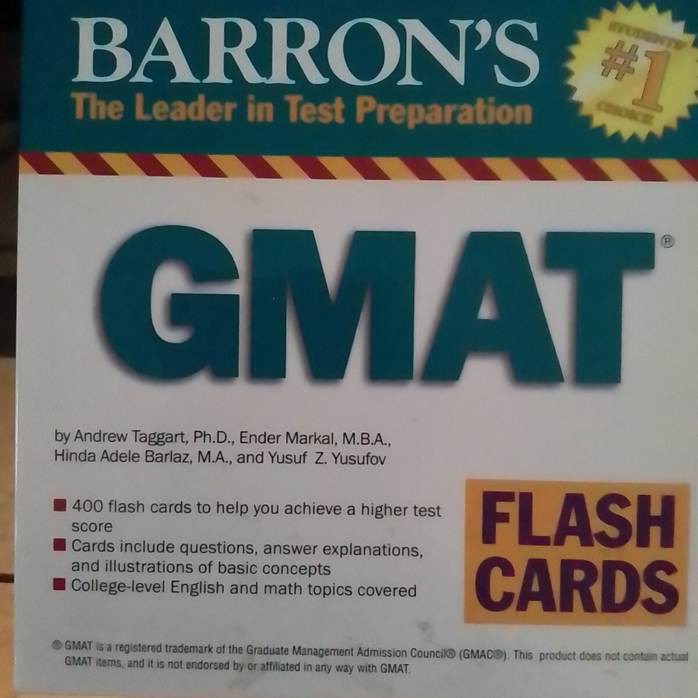 Barron’s GMAT Flash Cards by Yusuf Yusufov, Hinda Barlaz, Ender Markal and…