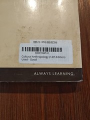 Cultural Anthropology Carol Melvin Ember Fourteenth Edition 9780205957194 Used