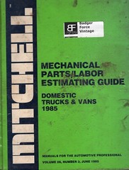 Mitchell 1985 Mechanical Parts & Labor Estimating Domestic Trucks & Vans MN617