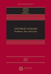 Antitrust Analysis: Problems, – Hardcover, by Areeda Phillip; Kaplow – Very Good