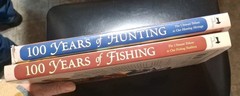 100 Years of Hunting & Fishing two book bundle hardcover used Voyageur Press