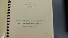 Laser Electro Optics Technology Curriculum Series Course Manuals Set of 10 1980