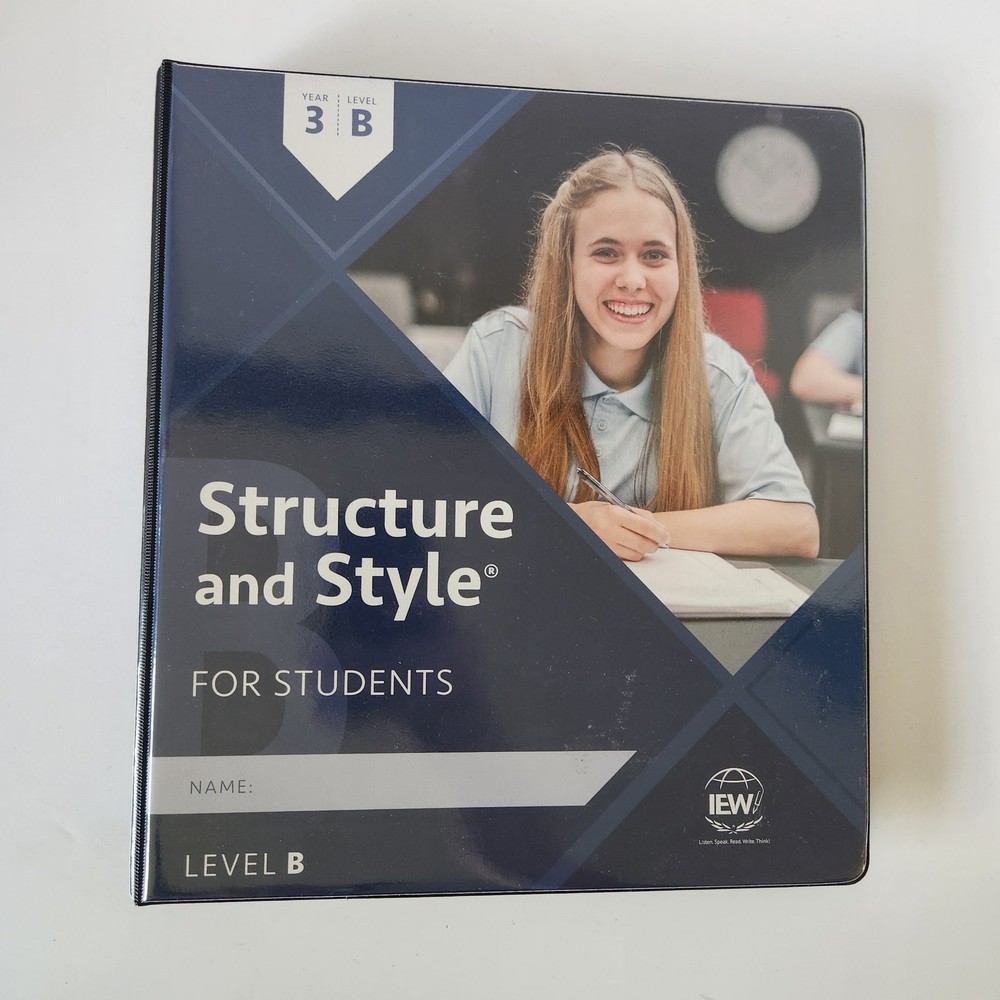 IEW Structure & Style Students Book Year 3 Level B Binder Writing Andrew Pudewa