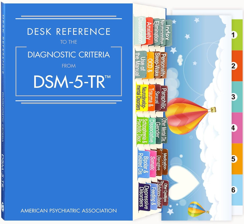 Index Tabs for DSM-5-TR Desk Reference – 28 Color-Coded Laminated Tabs
