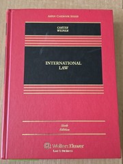 2011 International Law Wolters Kluwer Sixth Edition hardcover