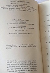 UJAMAA Essays on Socialism by Julius K. Nyerere (Paperback, 1971)