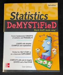 Statistics DeMYSTiFieD 2nd Edition Paperback By Stan Gibilisco GOOD Condition