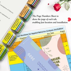 Index Tabs for Applied Behavior Analysis Cooper 3rd Edition, Complete Book Tabs