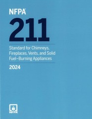 NFPA 211, Standard for Chimneys, Vents and Solid Fuel 2024 Paper Back FREESHIP