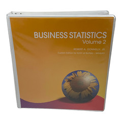 Business Statistics Volume 2 Robert A. Donnelly Jr. Loose-Leaf Binder New Sealed