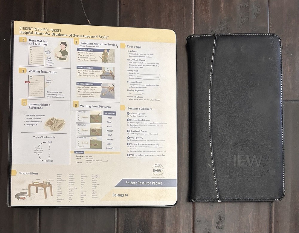 IEW Teaching Writing: Structure and Style DVD Set & Student Resource Packet