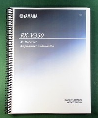 Yamaha RX-V350 Instruction Manual: 62 Pages & Protective Covers!