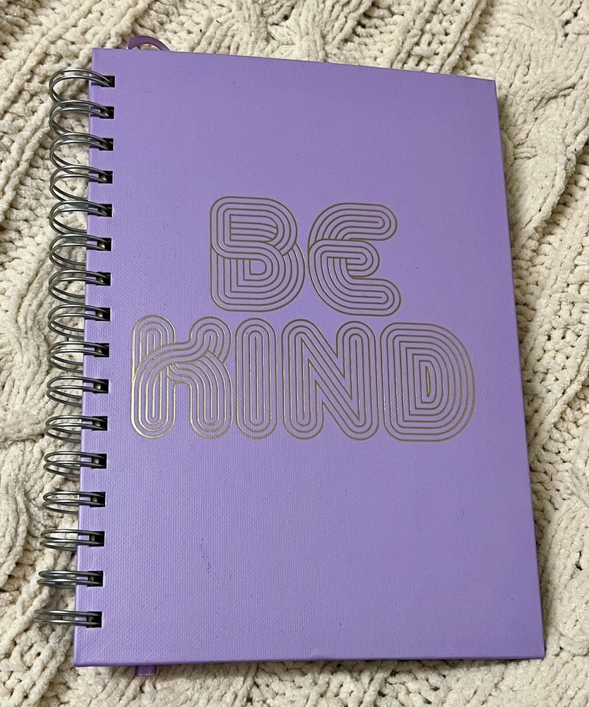 Mindfulness Journal Purple – Hardcover, Spiral Bound, 2 Sticker Sheets, 272 Page