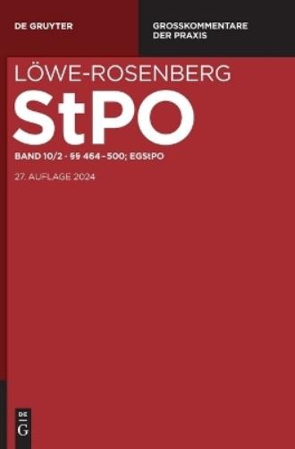 §§ 464-500; Egstpo (Hardback) Großkommentare Der Praxis