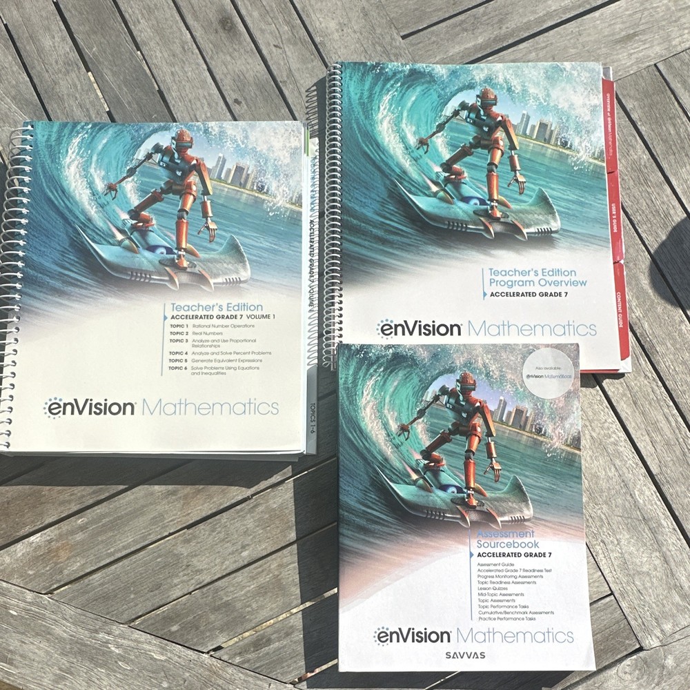 enVision Mathematics Savvas Accelerated Grade 7 Teacher’s Edition 2-Book Set