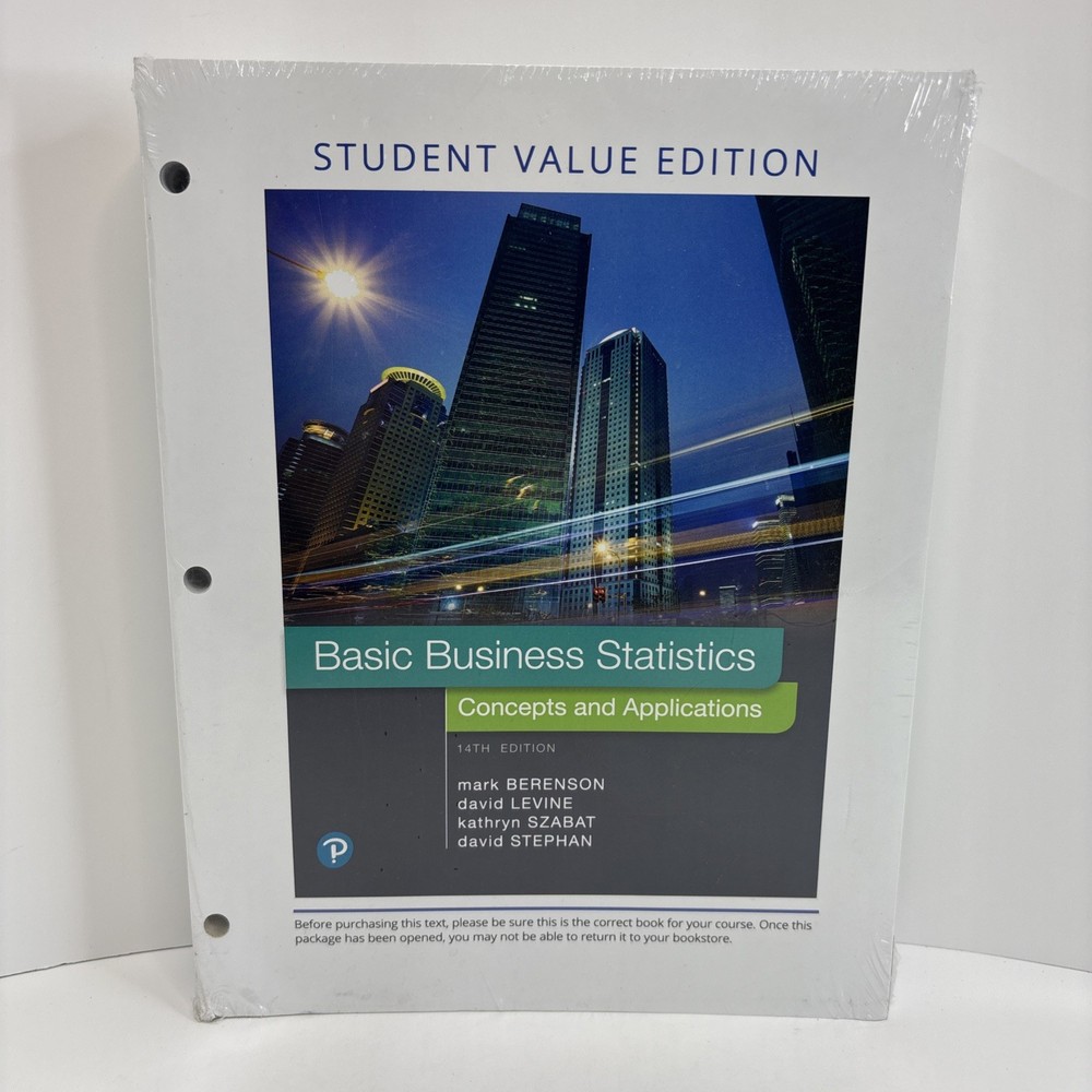 Basic Business Statistics: Concepts and Applications by Mark Berenson – Sealed