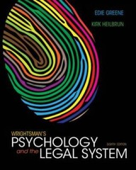 Wrightsman’s Psychology and the Legal System – Hardcover – VERY GOOD