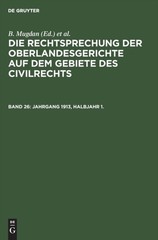 No Contributor – Jahrgang 1913 Halbjahr 1. – New hardback or cased bo – X555z
