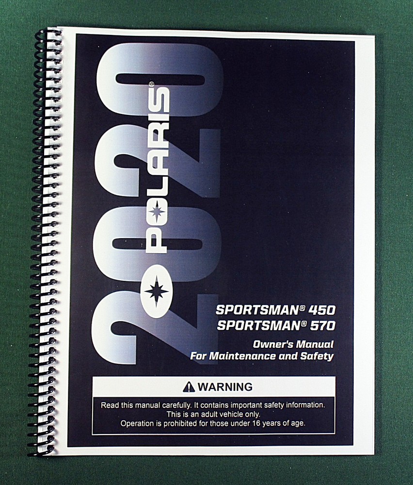 2020 Polaris Sportsman 570 6X6 Owner’s Manual: 200 Pages & Protective Covers!
