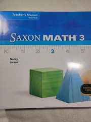 Saxon Math 3 Teacher Manual Volume 2 Nancy Larson