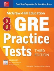 McGraw-Hill Education 8 GRE Practice Tests, Third Edition Paperba