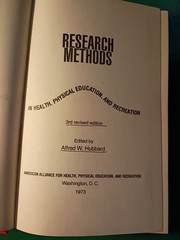 Research Methods in Health, Physical Education, Recreation 1975