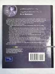Introduction to Telecommunications by M. A. Rosengrant (2001, Hardcover)