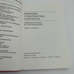 Managing construction contracts ROBERT D. GILBREATH Vtg 1983 Hardcover Textboom