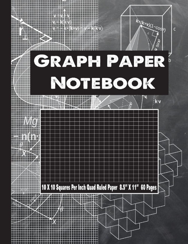 Graph Paper 10 Squares Per Inch Notebook 10 Lines Per Inch 8.5 X 11 Quad Rule