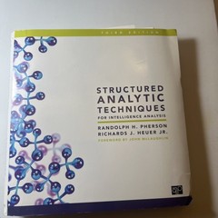 Structured Analytic Techniques 3rd Ed Pherson Heuer SAGE Spiral Political Scien…
