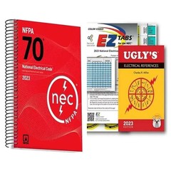 NFPA 70 2023 NEC Code Book + Ugly’s Electrical Ref Spiral +EZ TAB USA