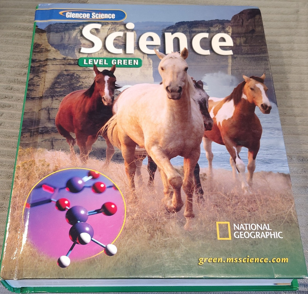 Glencoe Science Level Green Hardcover National Geographic McGraw-Hill Textbook