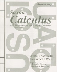 Saxon Math Calculus Homeschool Testing Book-PLUS Answer Key NEW!