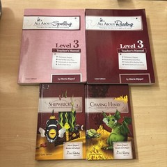 Lot 4 All About Reading Spelling Level 3 Teacher’s Manuals Readers 1-2 ALL COLOR