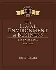 The Legal Environment of – Hardcover, by Cross Frank; Miller – Acceptable r