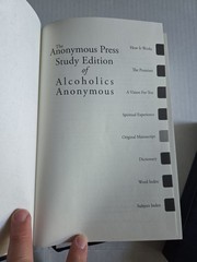 The Anonymous Press Study Edition of Alcoholics HC & Alcoholics Anon Self Help