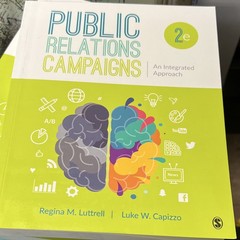 SAGE PR Campaigns: An Integrated Approach 2nd Ed PB Luttrell & Capizzo