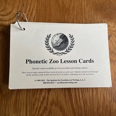 IEW Phonetic Zoo Lesson Cards & Spelling Cards Homeschool Lists