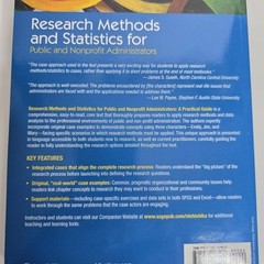 Research Methods and Statistics for Public and Nonprofit Administrators Paper