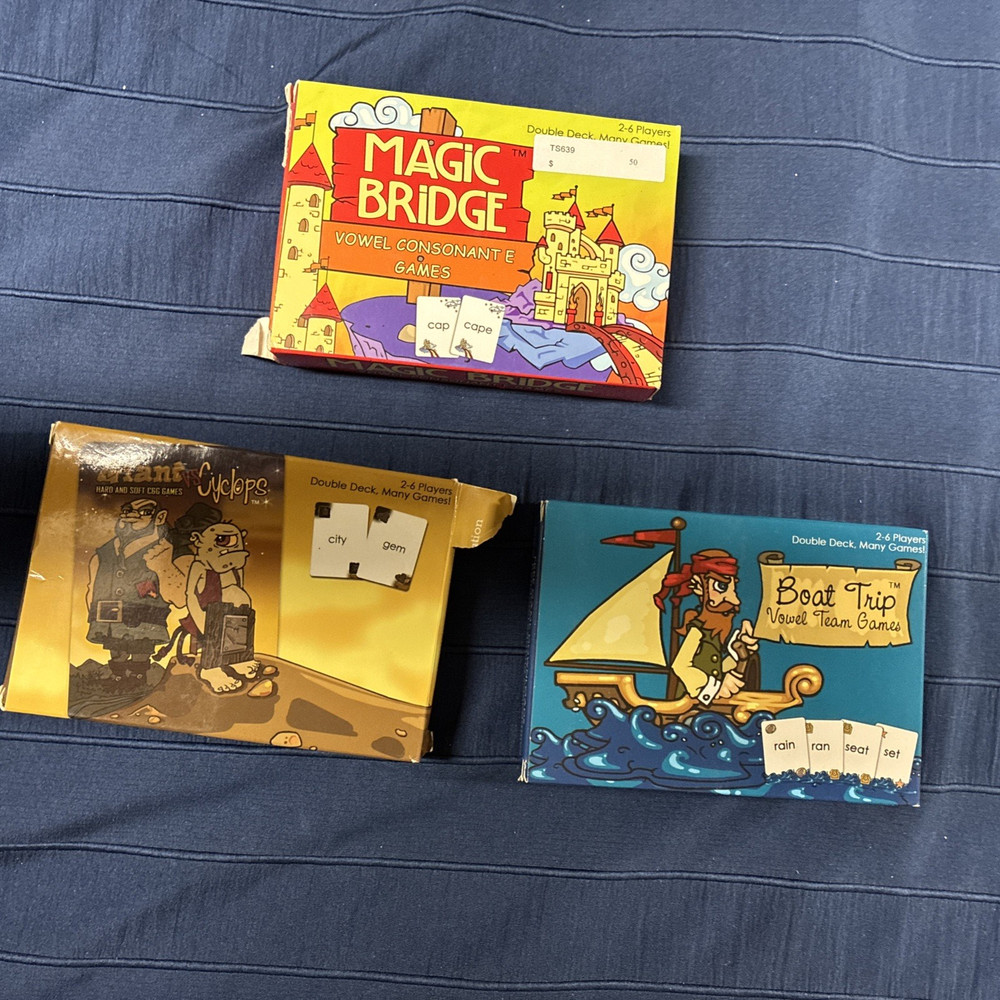 Kendore Phonics Card Games Set – Magic Bridge – Boat Trip – Giant vs Cyclops