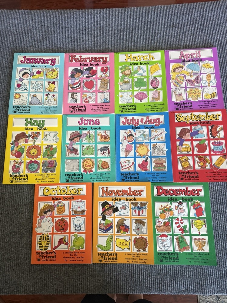 Teacher’s Friend Monthly Idea Books Lot of 11 Elementary Teacher Complete Year