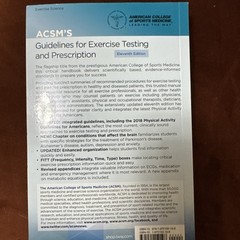 ACSM’s Guidelines for Exercise Testing And Prescription , 11th Edition