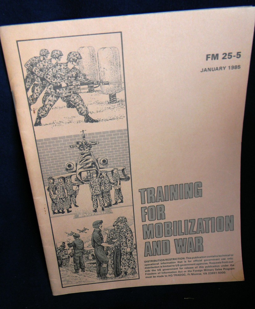 1985 TRAINING for MOBILIZATION and WAR FM 25-5 Dept of Army Field Manua l #290