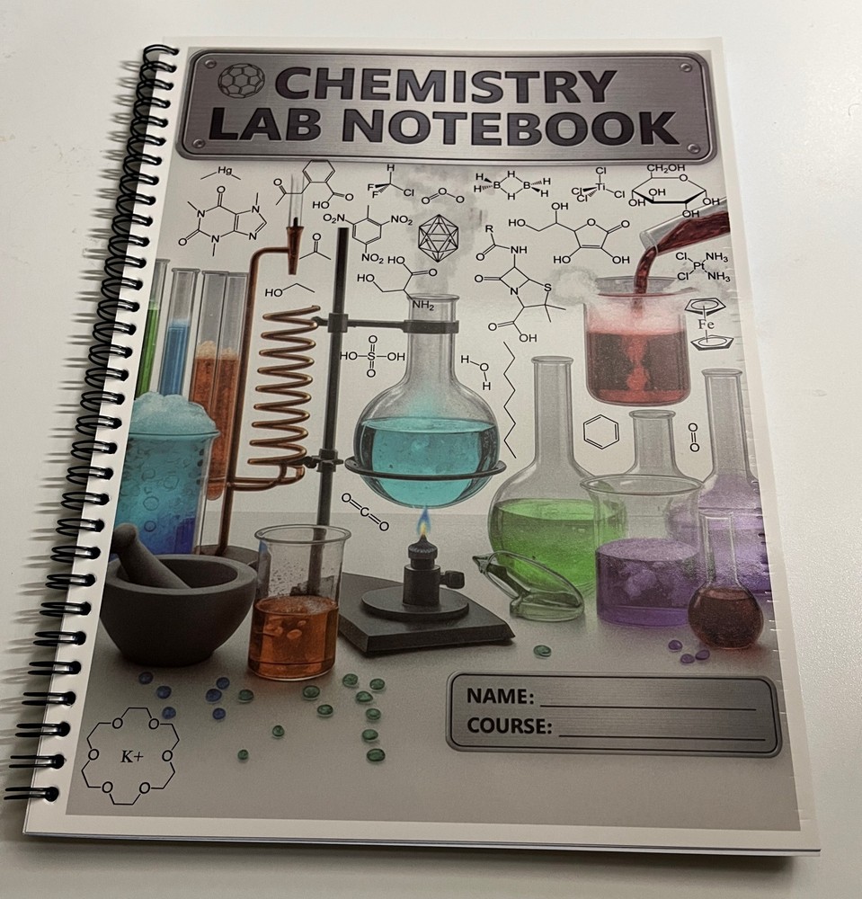 Chemistry College Lab Notebook. 50 Carbonless Duplicate Sets. 8.5×11. Chem. NEW
