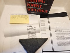 SIGNED 1st edition, 1st printing / Fighting Povery with Virtue / Joel Schwartz