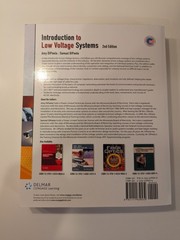 Delmar Cengage Introduction to Low Voltage Systems 2nd Ed DiPaola 2011 PB